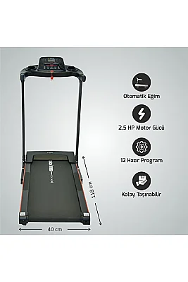 Hattrick Convert Pro-F Auto Otomatik Eğimli Koşu Bandı - 1