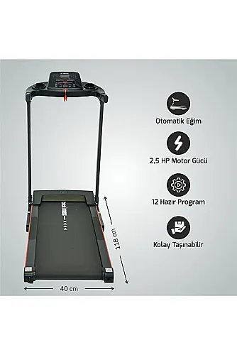 Hattrick Convert Pro-F Auto Otomatik Eğimli Koşu Bandı