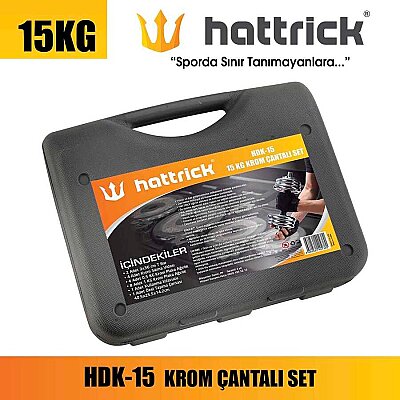 Hattrick HDK-15 15 Kg Krom Çantalı Dambıl Seti - 1