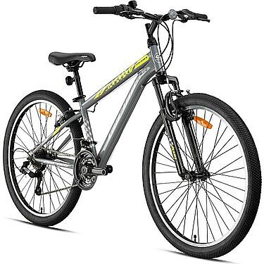 KRON MARS 24 JANT MTB - 13 - 21 Vites - V.B - Nardo Gri-Gri/Neon Sarı-