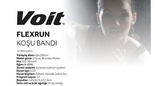 Voit Flexrun 2 HP Brushless Motor Otomatik Eğimli Koşu Bandı - 2