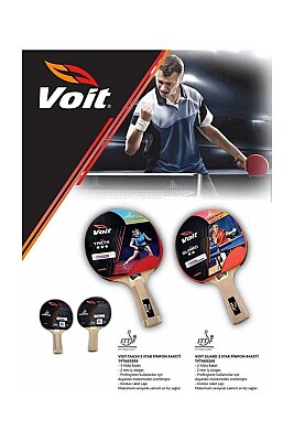 Voit Guard 2 Star Pinpon Raketi Seti 2 Raket + 3 Top - 3
