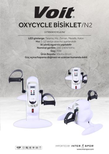 VOİT OXYCYCLE BİSİKLET/N2 PORTATİF EL VE AYAK EGZERSİZ PEDALLI KONDİSYON BİSİKLETİ - 3
