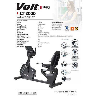 Voit Pro CT2000 Yatay Bisiklet - 2